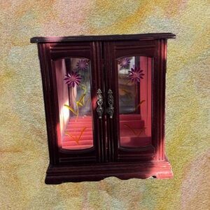 Antique Wooden Jewelry Box